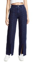 Habitual High Rise Slit Front Straight Trousers