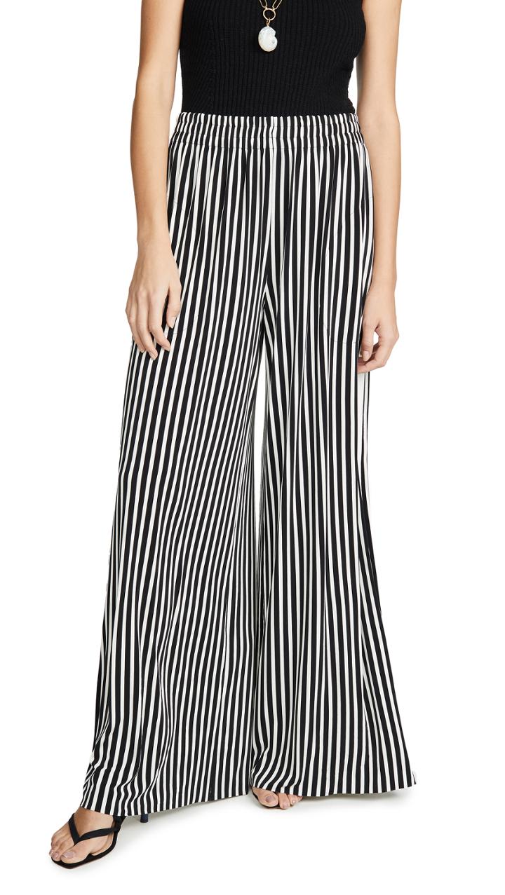 Norma Kamali Side Stripe Boyfriend Trousers