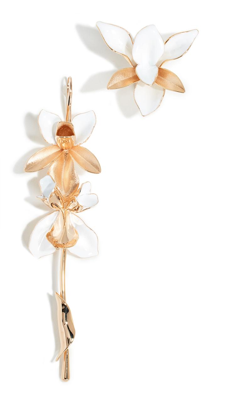 Zimmermann Orchid Statement Drop Earrings