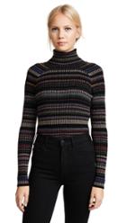 Milly Metallic Stripe Pullover