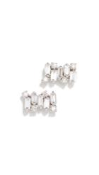 Suzanne Kalan 18k Diamond Baguette Post Earrings