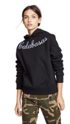 Kendall Kylie Embroidered Oversize Fleece Sweatshirt