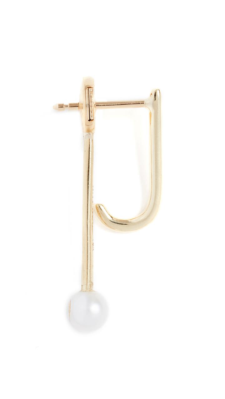 Katkim 18k Petite Freshwater Cultured Pearl Ear Pin