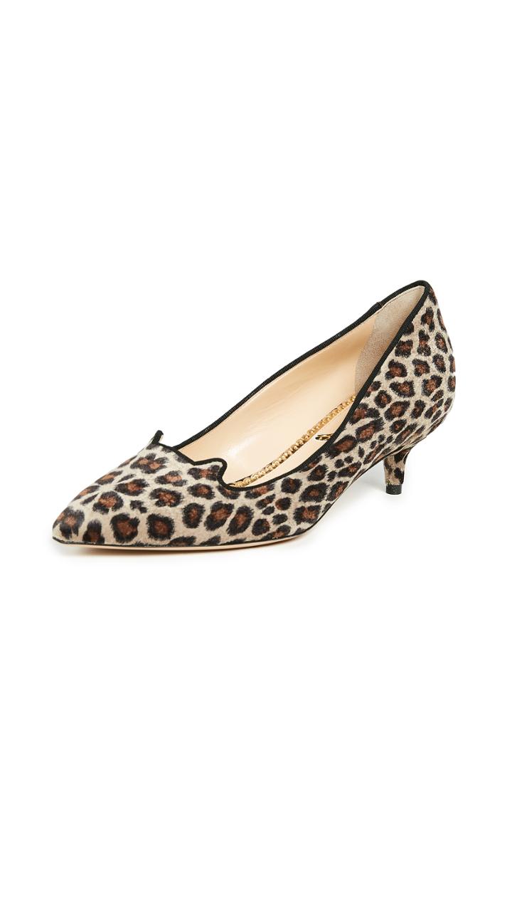 Charlotte Olympia Leopard Kitten Heels