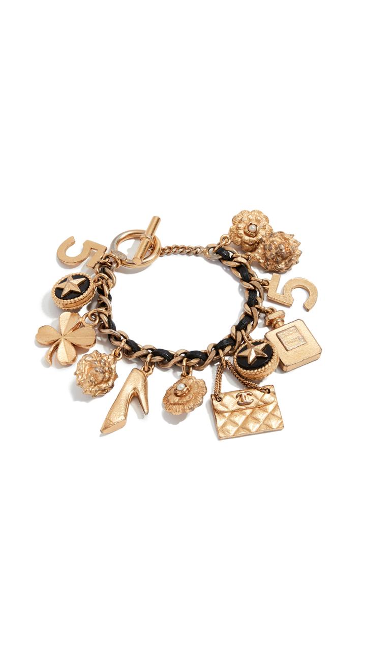 What Goes Around Comes Around Chanel Leather Illuster Bracelet