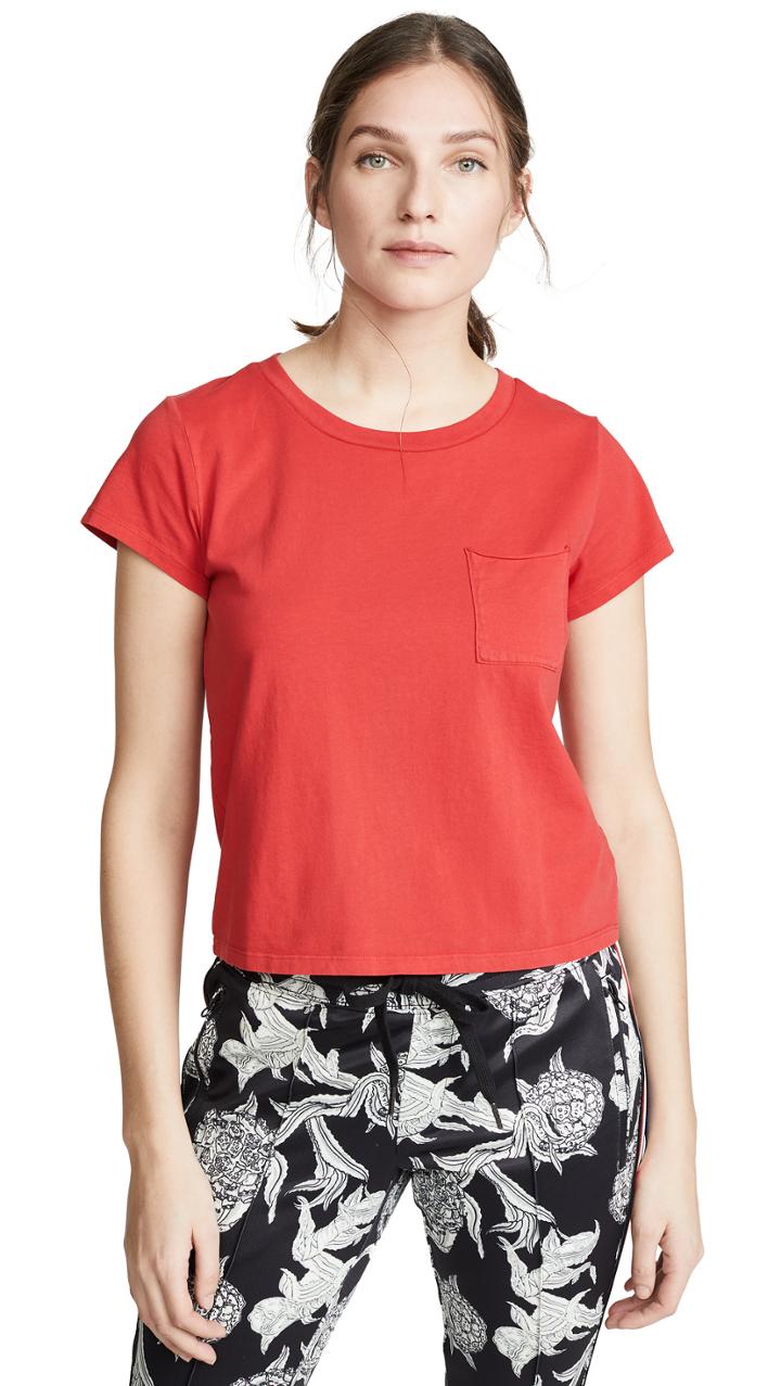 Pam Gela Crop Pocket Crew Tee