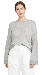 Vince Texture Grid Boat Neck Sweater