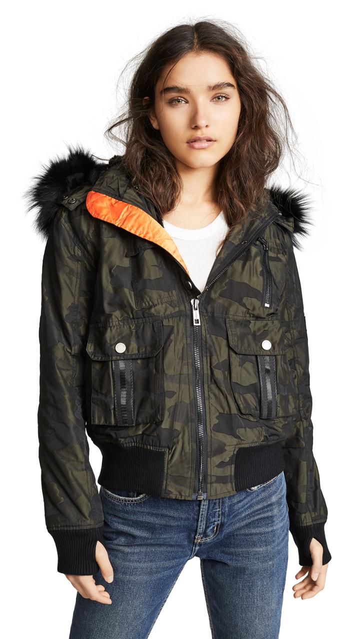 Jocelyn Camo Bomber Jacket