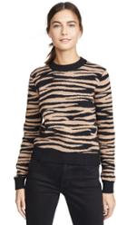 Bop Basics Tiger Stripe Crew Sweater