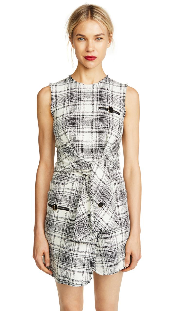 Alexander Wang Deconstructed Tie Front Dress