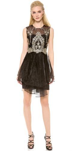 Notte By Marchesa Sleeveless Organza Cocktail Dress
