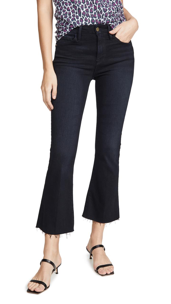 Frame Le Crop Mini Boot Raw Edge Jeans