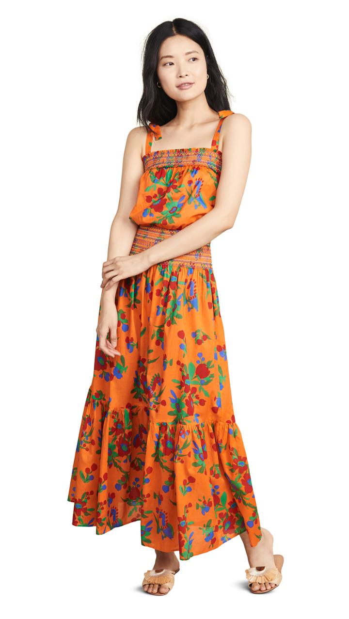 Tory Burch Printed Smocked Dress