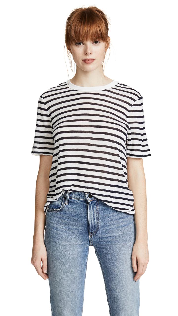 Alexanderwang T Stripe Cropped Tee