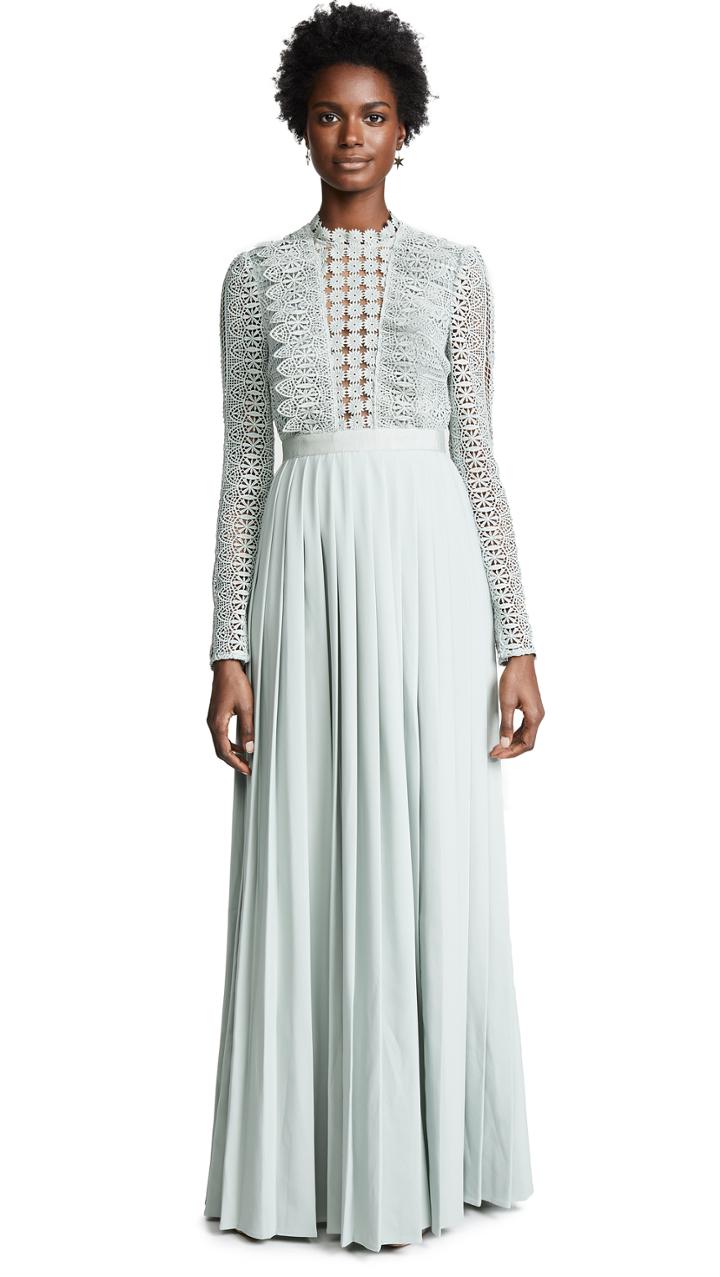 Self Portrait Spiral Lace Maxi Dress