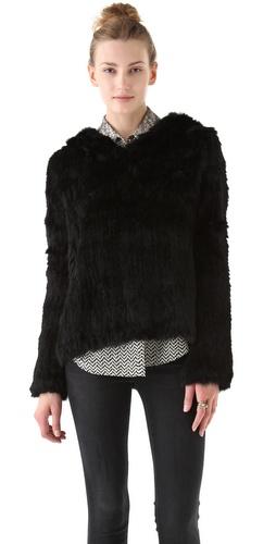 Elizabeth And James Monica Fur Hoodie