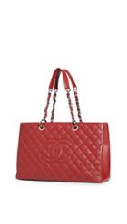 What Goes Around Comes Around Chanel Red Caviar Grand Shopping Tote