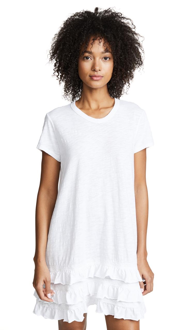 Wilt Tee Dress With Lace Ruffle Trim