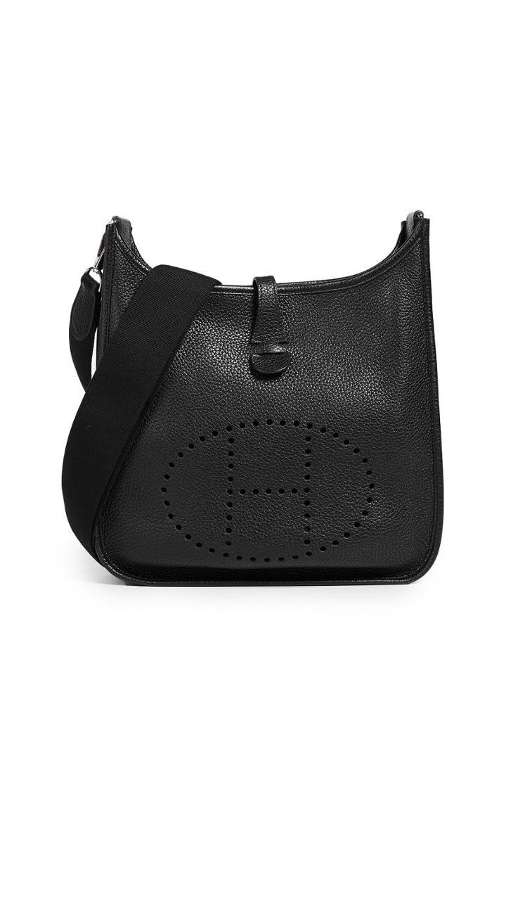 What Goes Around Comes Around Hermes Black Clemence Evelyne Iii Pm Bag