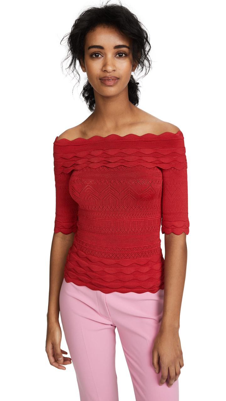 Yigal Azrouel Off The Shoulder Knit Top
