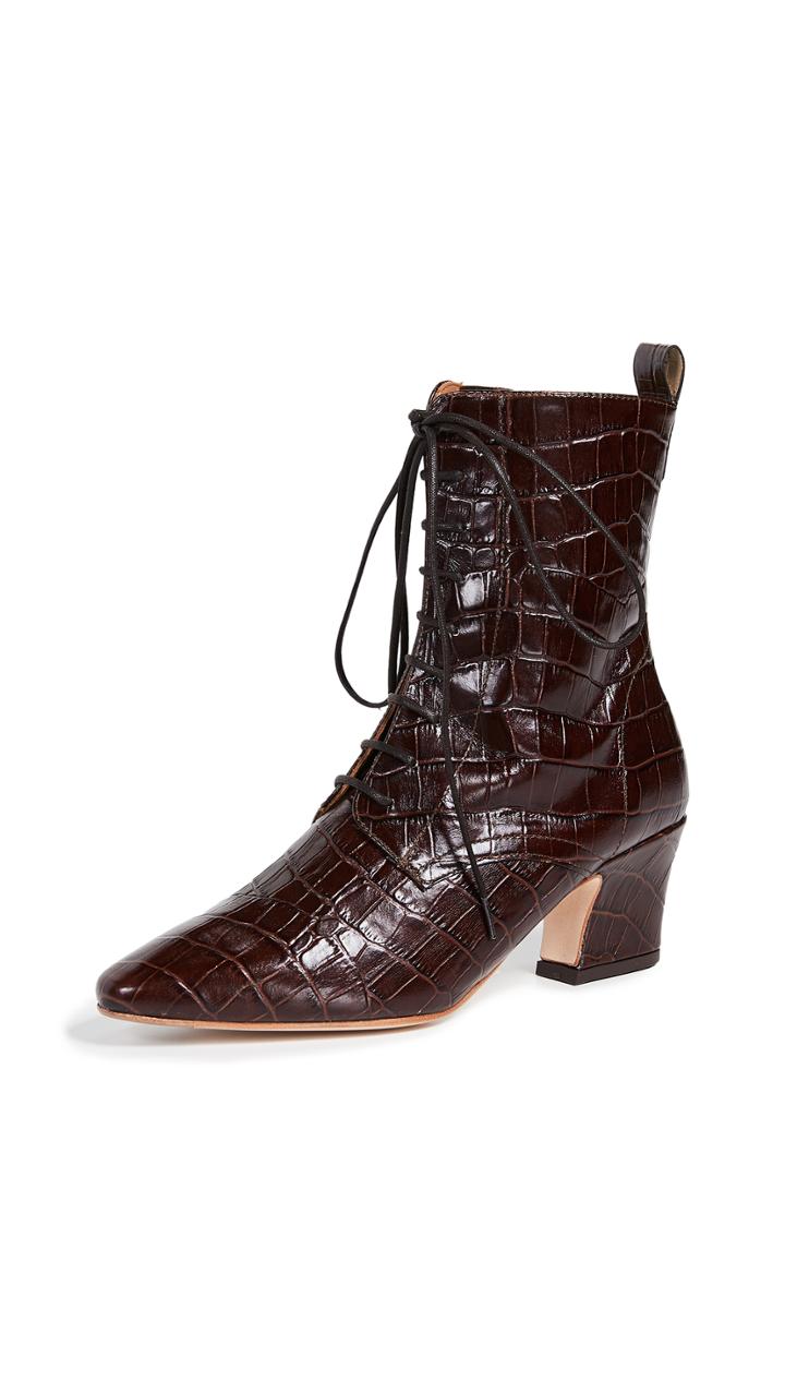 Miista Zelie Lace Up Booties