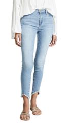 Frame Le High Skinny Triangle Raw Jeans