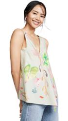 Tibi Deep V Neck Top