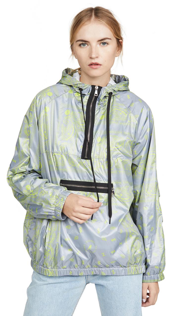 Natasha Zinko Printed Hooded Sport Jacket
