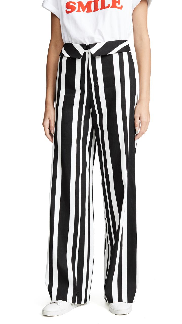 Alice Olivia Geo Fold Over Pants