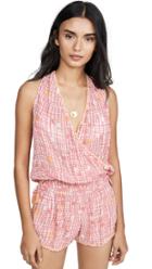 Poupette St Barth Elise Pom Pom Trimmed Romper