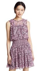 Shoshanna Umbrella Stripe One Shoulder Tie Waist Dress