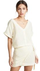 Plush Linen Cropped Button Down