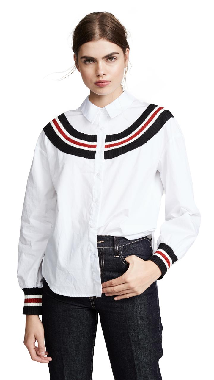 English Factory Button Down With Ribbing