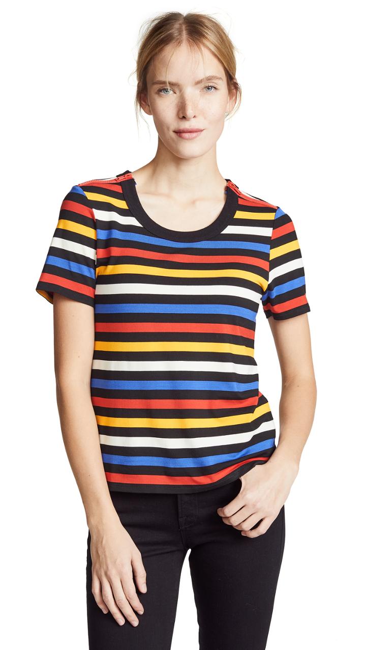 Veronica Beard Jean Rush Striped Tee