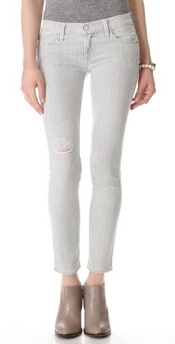 Textile Elizabeth And James Ozzy Destructed Striped Skinny Jeans