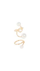 Joanna Laura Constantine Set Of Two Imitation Pearl Knot Rings