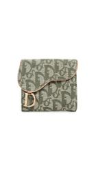 What Goes Around Comes Around Dior Green Trotter Saddle Wallet