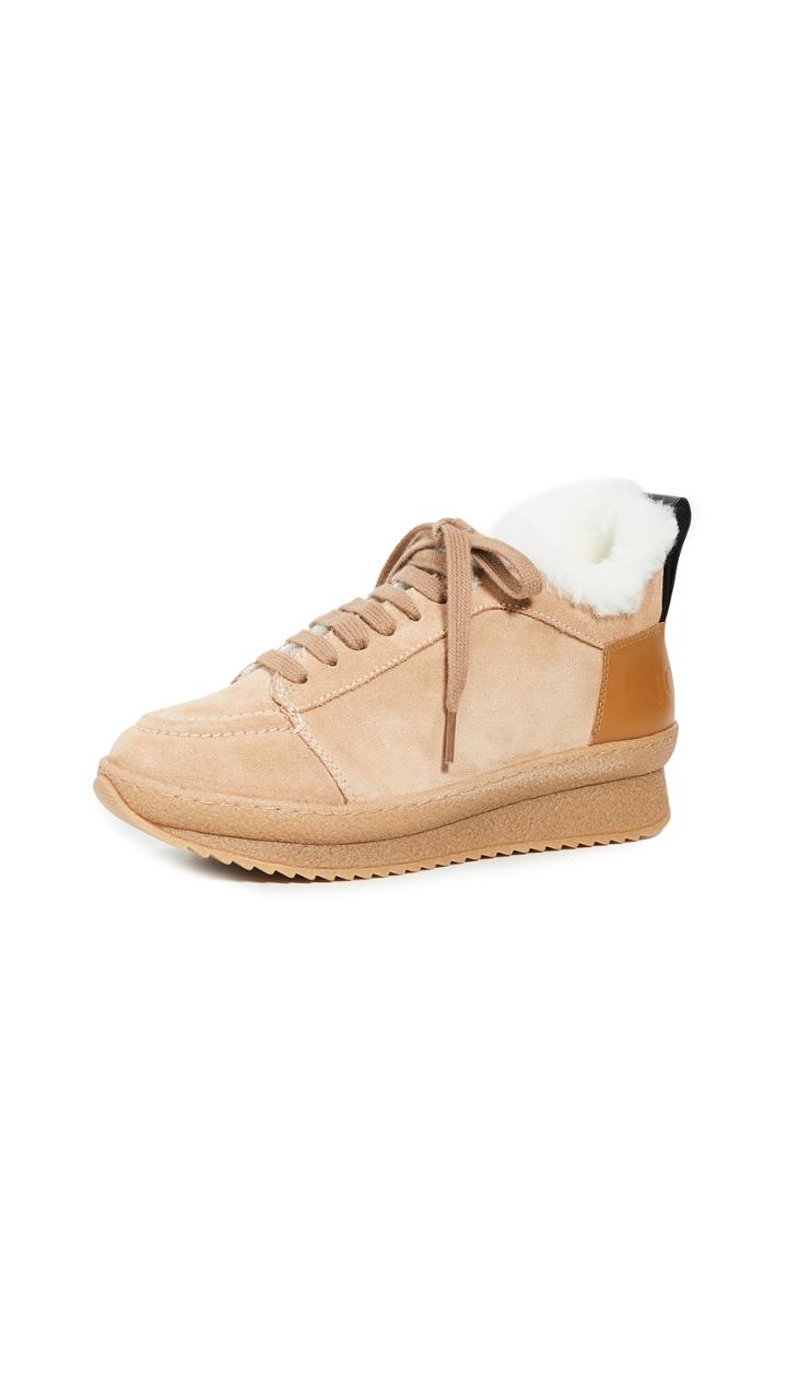 Joseph Crosta Crepe Shearling Low Booties