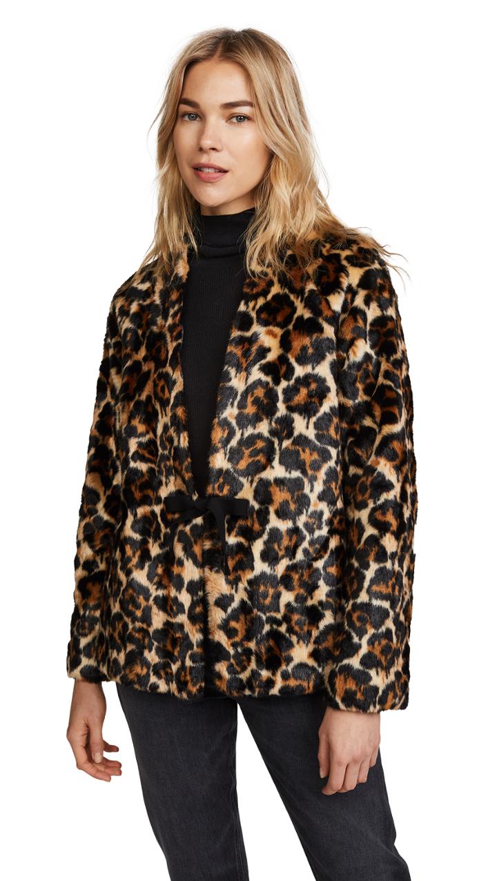 Mcq Alexander Mcqueen Short Leopard Coat