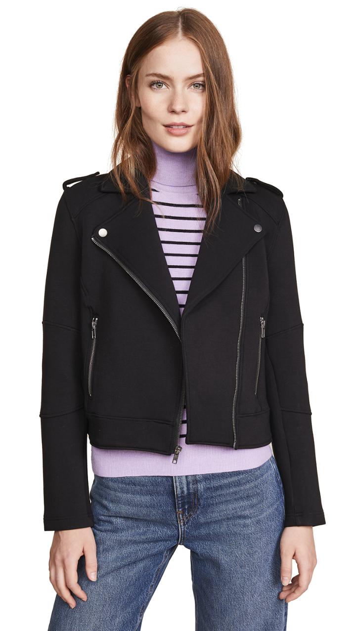 Cupcakes And Cashmere Harlei Scuba Moto Jacket