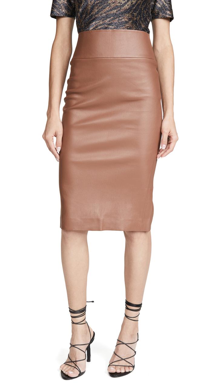Sprwmn Leather Pencil Skirt