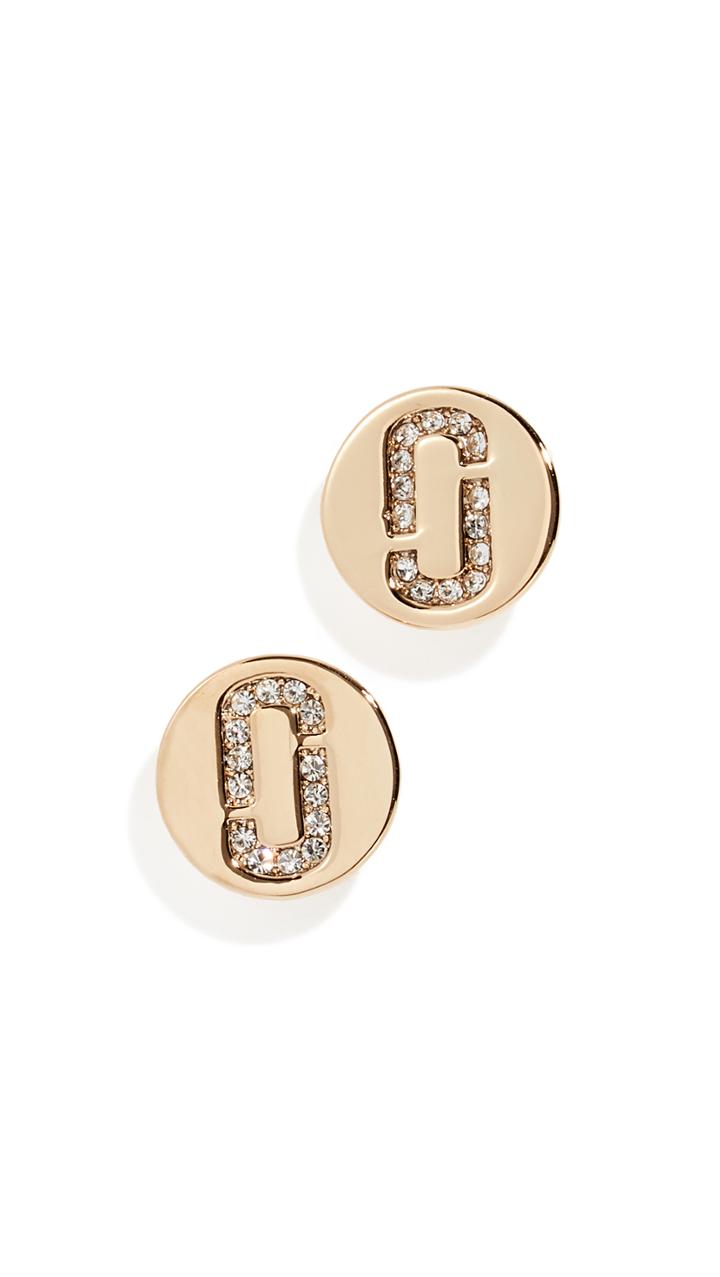 Marc Jacobs Logo Stud Earrings