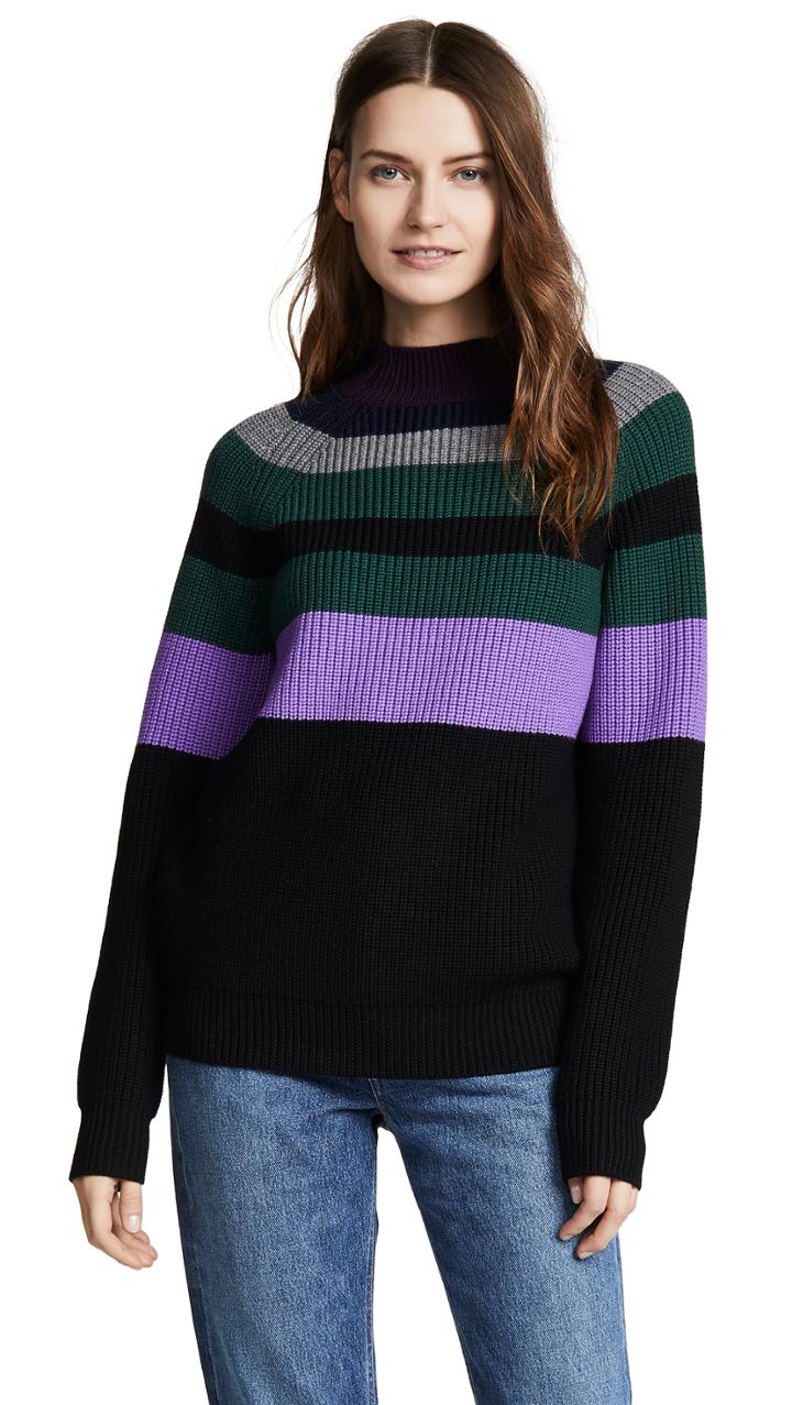 Victoria Victoria Beckham Wool Raglan Boyfriend Sweater
