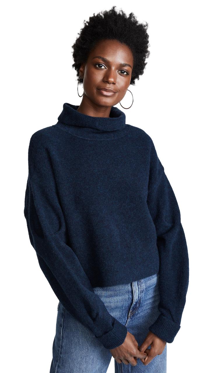 T By Alexander Wang Chunky Cropped Wool Sweater