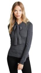 Milly Tie Neck Pullover Sweater