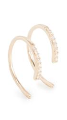 Lana Jewelry Diamond Hooked On Hoop Earrings