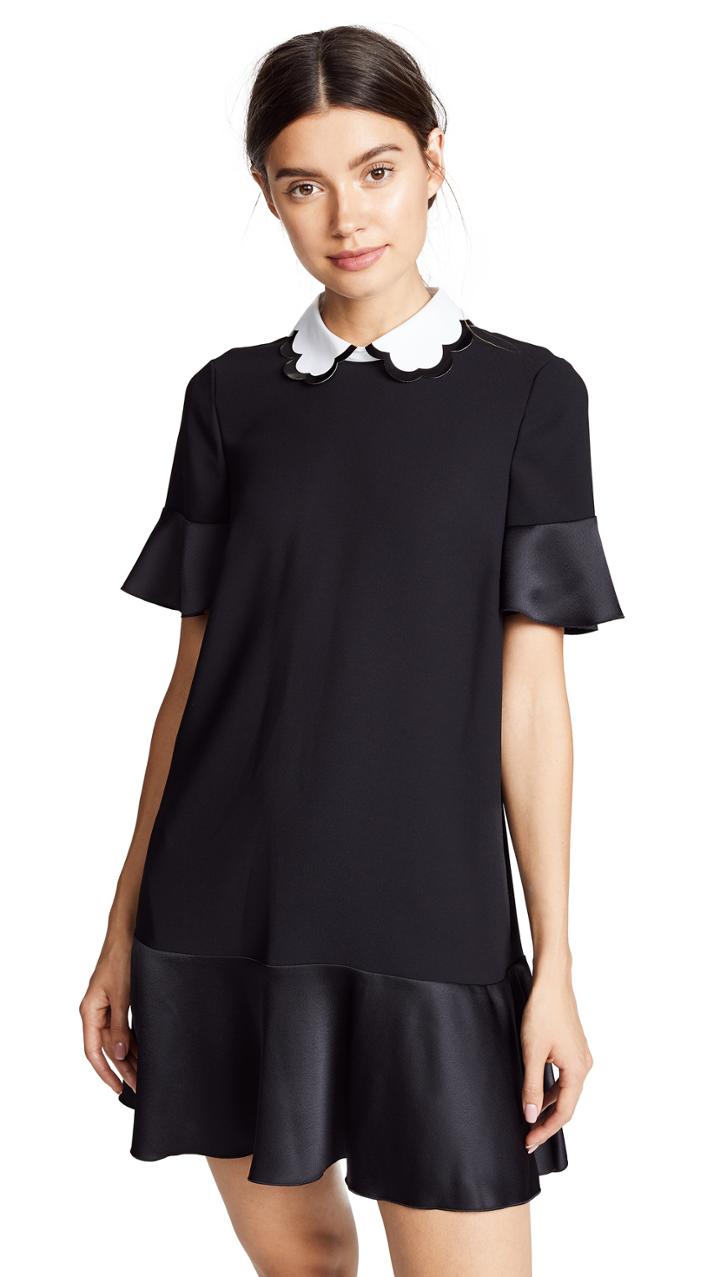 Red Valentino Flare Dress With Collar