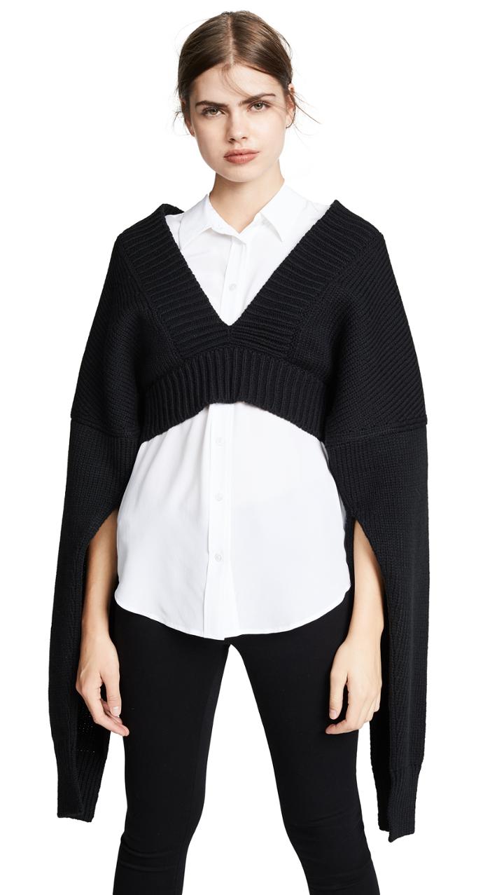 A W A K E Soft Button Back Sweater