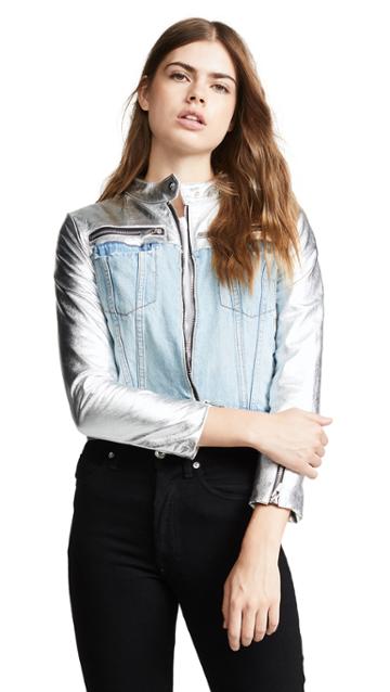 The Mighty Company Manchester Denim Leather Jacket