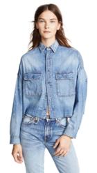 R13 Cropped Denim Shirt